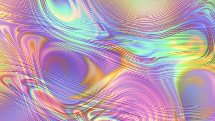 Poster - Abstract colorful background - metallic undulating liquid reflecting vibrant surface. 4k looped video. Dark blue abstract liquid surface