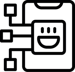 Poster - Mobile phone displaying a happy emoji is connecting to multiple devices, representing seamless data transfer and communication