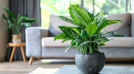 Poster - Potted large decorative indoor exotic plant