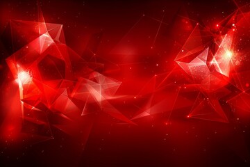 Fototapete - red gradient technology triangular abstract background, abstract polygonal pattern, concept of business background with colorful geometric shape