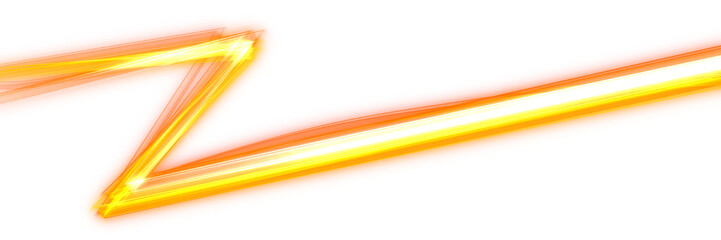 Wall Mural - orange neon lines with light effect