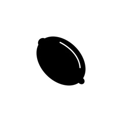 Poster - Fresh lemon icon. Citrus fruit simple illustration for web and app on white background..eps