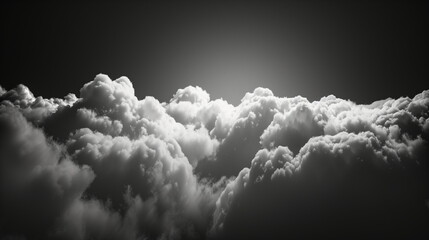 Wall Mural - photo of black and white sky cloud background, bnw sky photo, monochrome cloud background