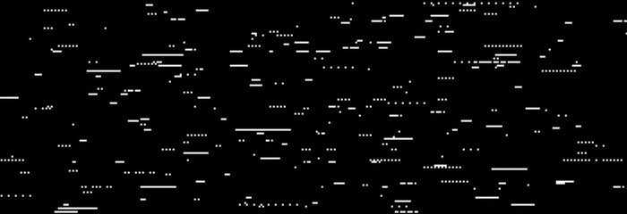 Poster - TV static noise wallpaper. Glitch vhs pixel noise texture. Random interference signal concept. Black white rippled video tape background. Image distorted distressed backdrop effect. Vector