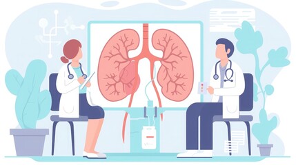 Wall Mural - Long-term renal illness, medical condition awareness, flat design illustration