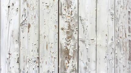 Canvas Print - White painted wooden wall with vintage feel Natural pattern with space for text