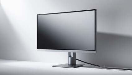 Ultra-slim computer monitor with a sleek design, suitable for professional and personal use.