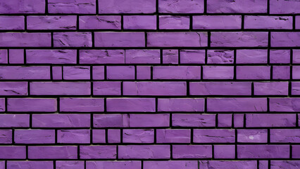 Wall Mural - Abstract purple brick wall pattern texture background