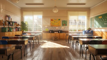 Poster - Classroom ready for teaching
