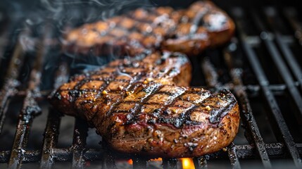 Wall Mural -  pork for grilling into a succulent steak.