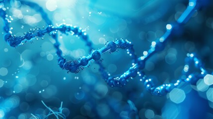 Poster - abstract medical technology background featuring blue tones representing health, science, and resear