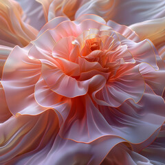 Poster - Abstract Pink Flower, Silk Fabric