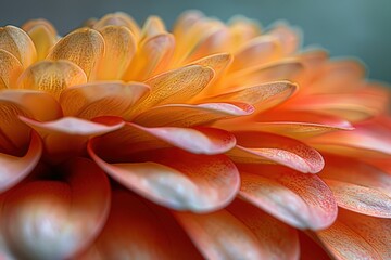 Poster - A close-up of a flower's petals, revealing intricate details and vibrant colors. AI.