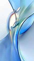 Wall Mural - Blue Glass Curve 