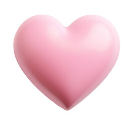 Wall Mural - Pink heart isolated on transparent background