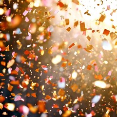 Poster - a burst of confetti falling from the sky adding a festive and ch
