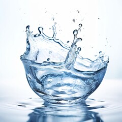 Poster - a small splash of water frozen in time glistening in the light c