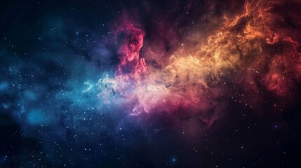 Wall Mural - colorful space galaxy cloud nebula with bright stars and cosmic dust, supernova background, astronom