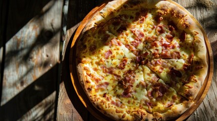 Sticker - Delicious Pizza with Bacon and Cheese