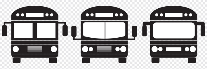 Poster - bus icon, logo isolated on transparent background. eps 10.