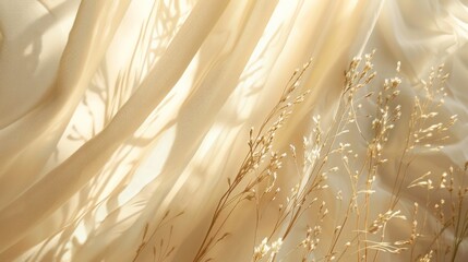 Canvas Print - Sunlight through Sheer Curtains