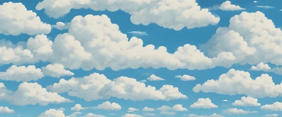 Wall Mural - 'sky Blue clouds white day'