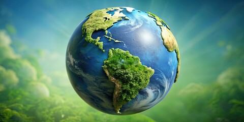 eco earth globe featuring sustainable elements, earth, globe, eco, sustainability, green, planet, en