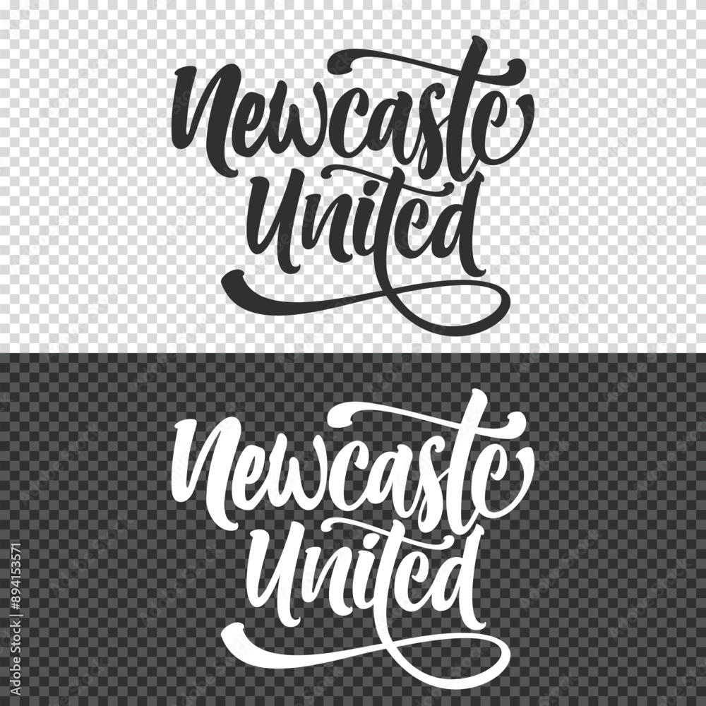 newcastle lettering clipart template design Stock Vector | Adobe Stock