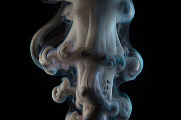 Wall Mural - smoke black background Generative AI