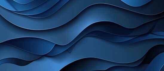 Poster - Abstract Blue Waves Wallpaper