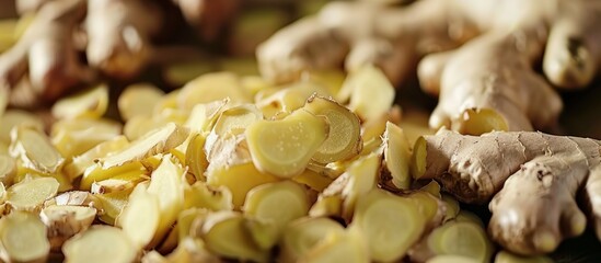 Canvas Print - Close-up of Sliced Ginger