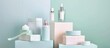© vixion - Minimalist Beauty Products on Pastel Background