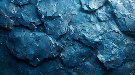 Wall Mural - Blue Cracked Stone Texture Background