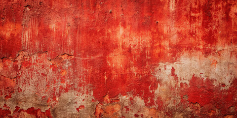 Grunge Red Concrete Wall Background