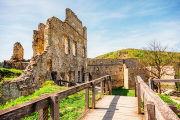 Wall Mural - Slovakia landscape ruin of castle of Povazsky castle, near povazska bystrica in Slovakia