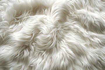 Canvas Print - Soft White Fur Texture