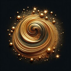 Poster - 62 24. glittery gold paint stroke with a sparkling texture, addi