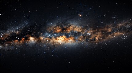 Wall Mural - stunning view of the milky way galaxy with bright stars and colorful nebulae, showcasing the vastnes