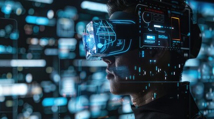 Immersive VR Experience in Futuristic Digital Environment