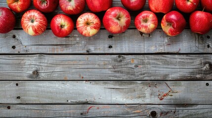 Poster - Red apples on a wood backdrop