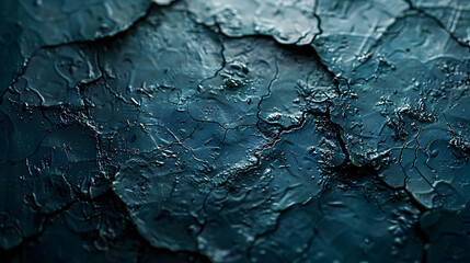 Wall Mural - Abstract Deep Blue Cracked Surface Background