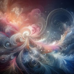 Poster - a wispy and ethereal stroke with soft hues, perfect for creating