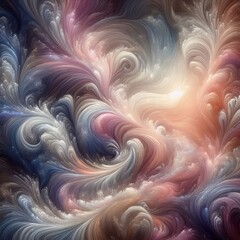 Poster - a wispy and ethereal stroke with soft hues, perfect for creating