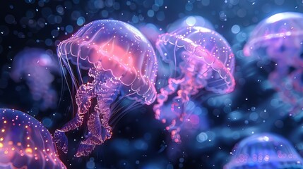 Wall Mural - jellyfish in the sea