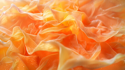 Orange Fabric Texture with Dewdrops