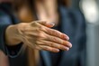 © Vibu design  gallery - Businesswoman handshake close up for website header design.