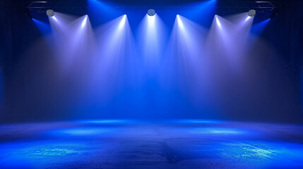 abstract background with stage lights, dark room for product presentation. showroom with spotlight a