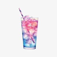 Poster - Colorful refreshing iced drink