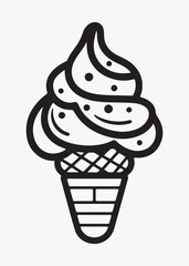 Poster - Simple ice cream cone illustration