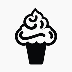 Poster - Minimalist ice cream cone icon